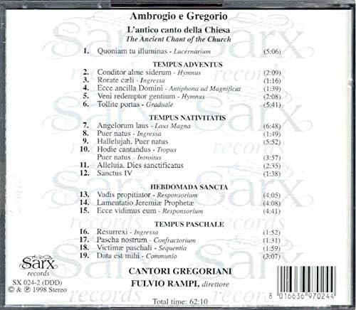 L'ANTICO CANTO DELLA CHIESA