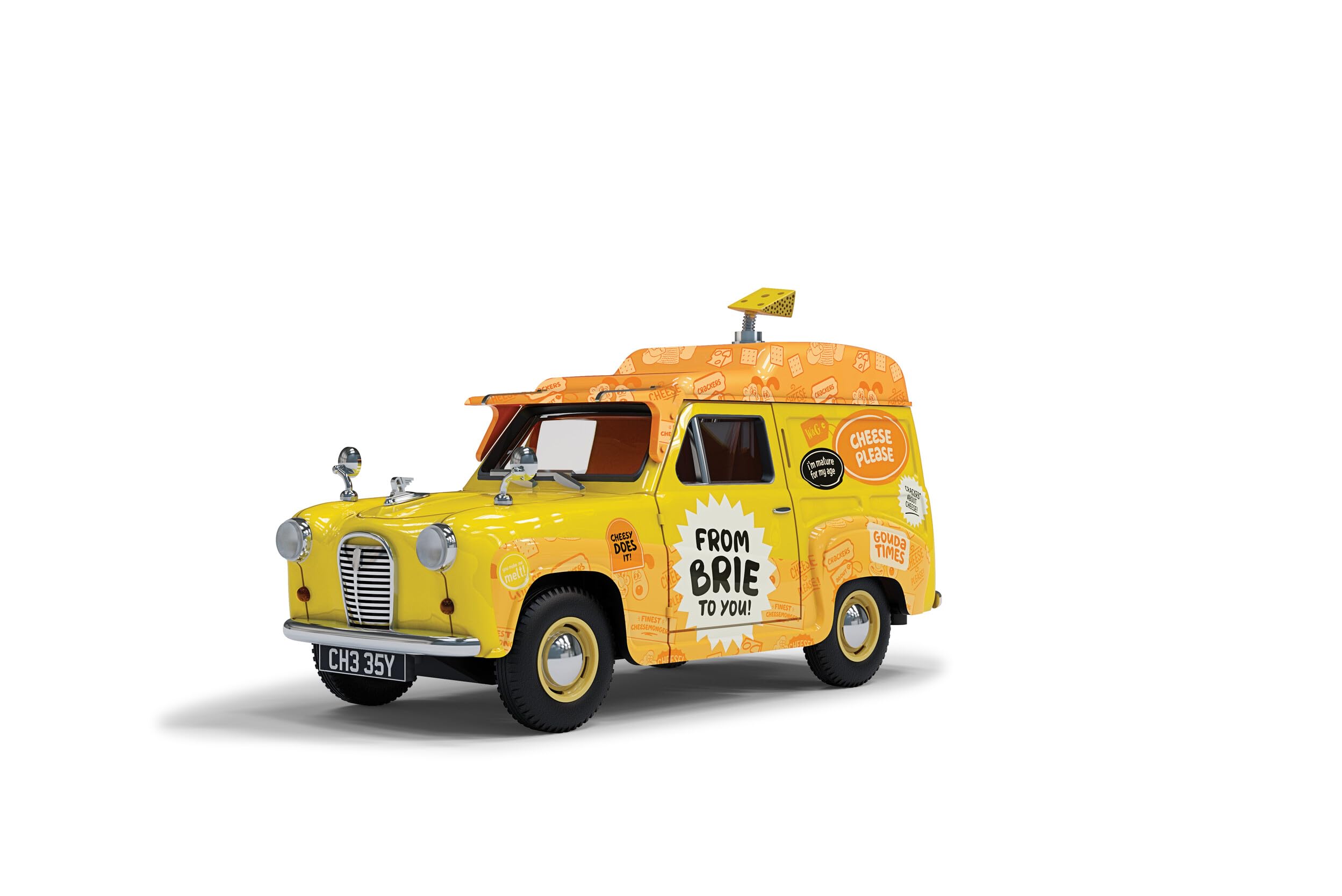 Corgi CC80506 Wallace & Gromit Austin A35 Van - Cheese Please! Delivery Van