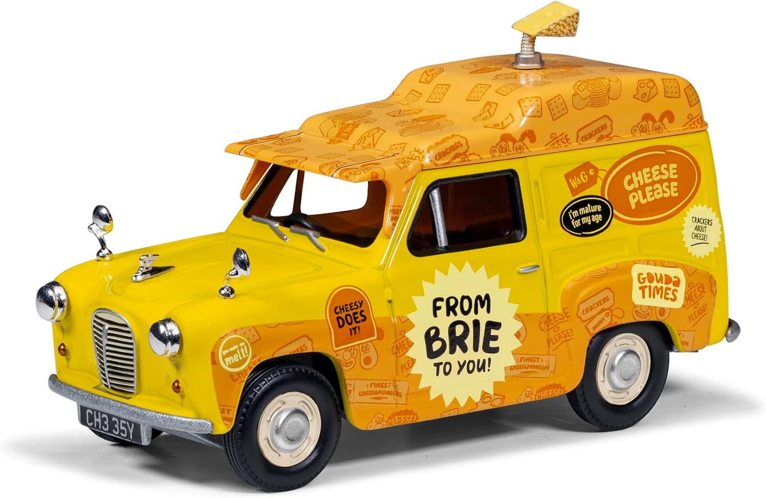 Corgi CC80506 Wallace & Gromit Austin A35 Van - Cheese Please! Delivery Van