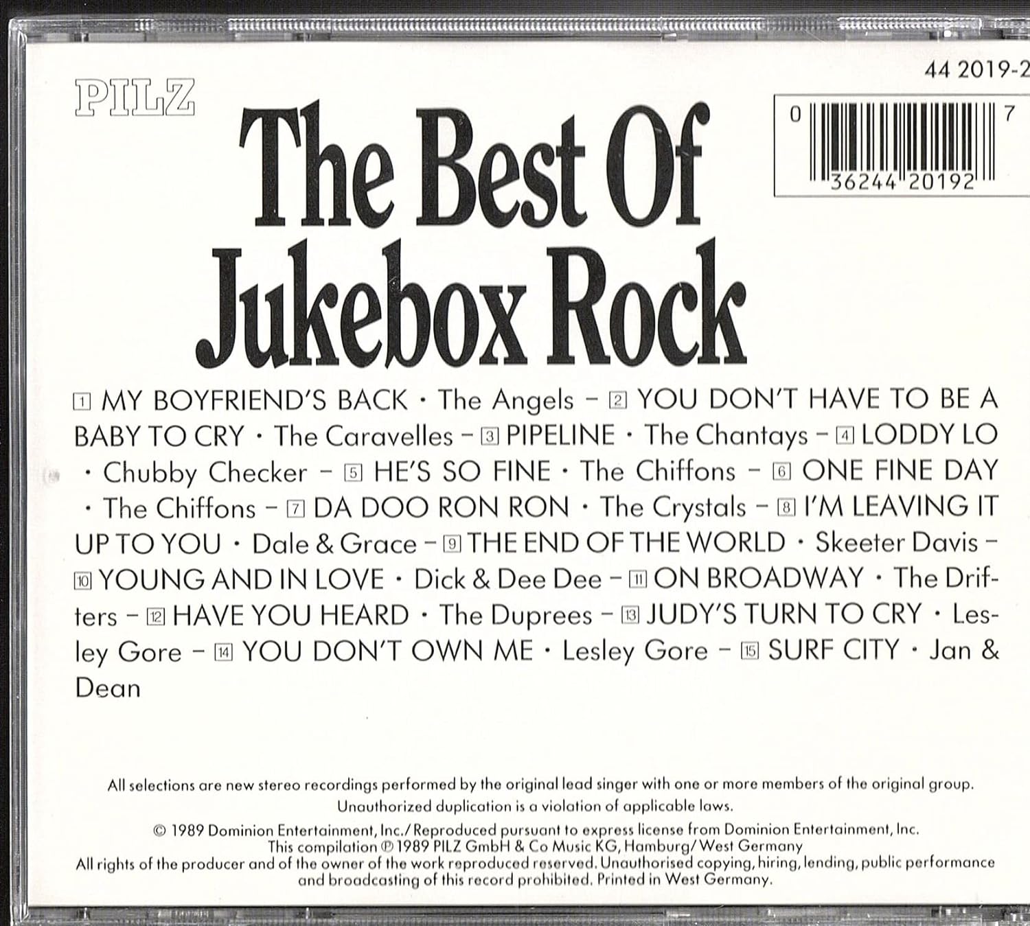 The Best of Jukebox Rock 1963 Vol 1 (UK Import