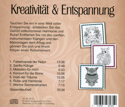 Kreativität & Entspannung-mit Malvorlagen