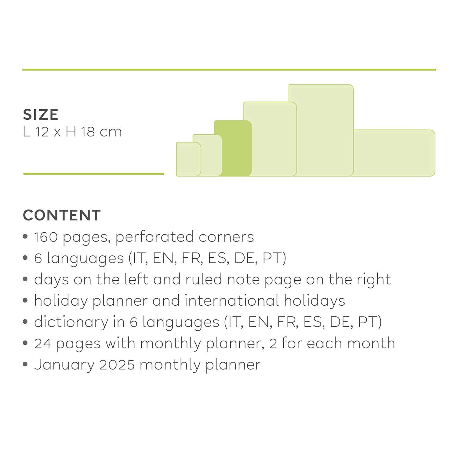 Legami 12M Medium Weekly Diary With Note