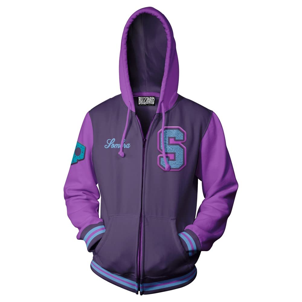 OVERWATCH - Varsity SOMBRA Zip-up Hoodies (S), 889343110733