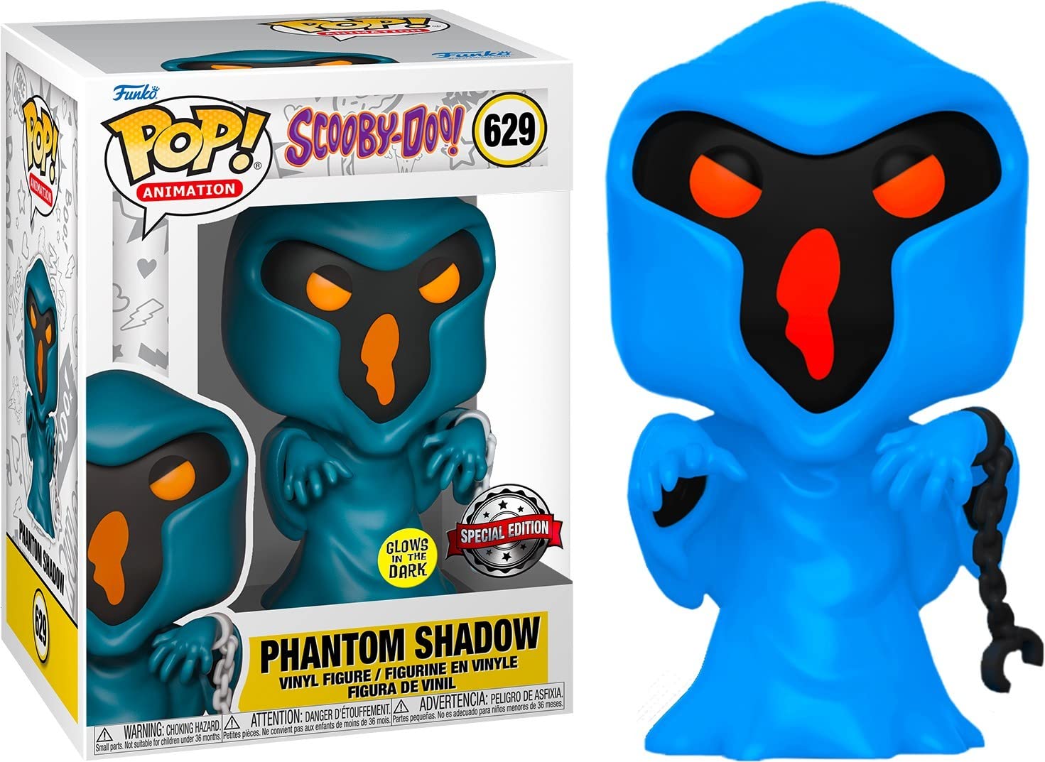 Funko POP! Animation: Scooby Doo - Phantom Shadow - Glow In the Dark - Collectable Vinyl Figure - Gift Idea - Official Merchandise - Toys for Kids & Adults - TV Fans - Model Figure for Collectors