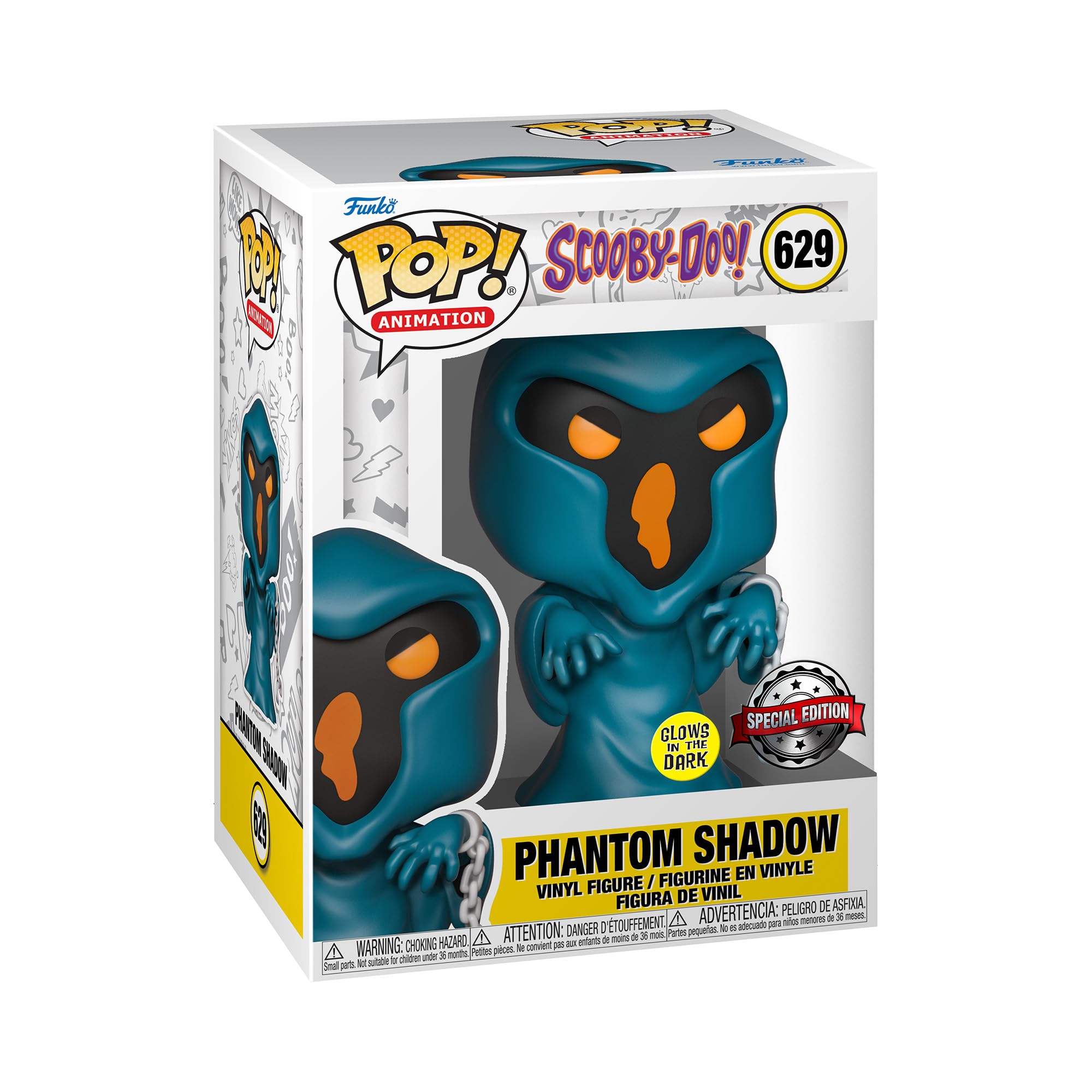 Funko POP! Animation: Scooby Doo - Phantom Shadow - Glow In the Dark - Collectable Vinyl Figure - Gift Idea - Official Merchandise - Toys for Kids & Adults - TV Fans - Model Figure for Collectors