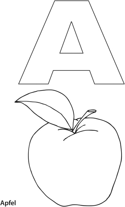 Folia 2310 - Letter Cards, ABC Flashcards for Colouring and Learning, DIN A6, 26 Cards, Ideal as a Gift for Back to School