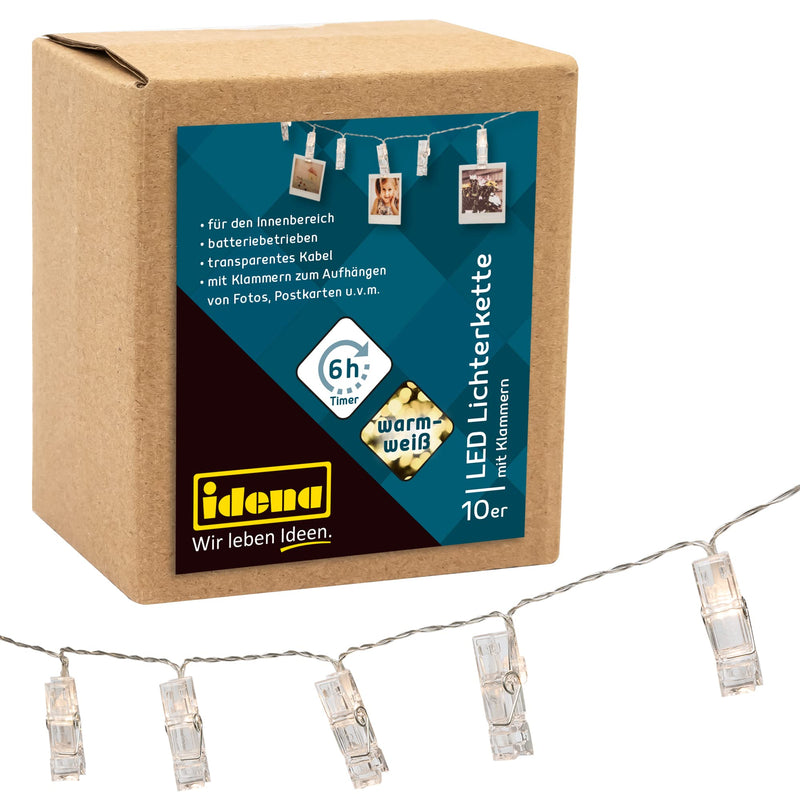 Idena Light Chain, Plastic, 1 W, Warm White, 10 LED