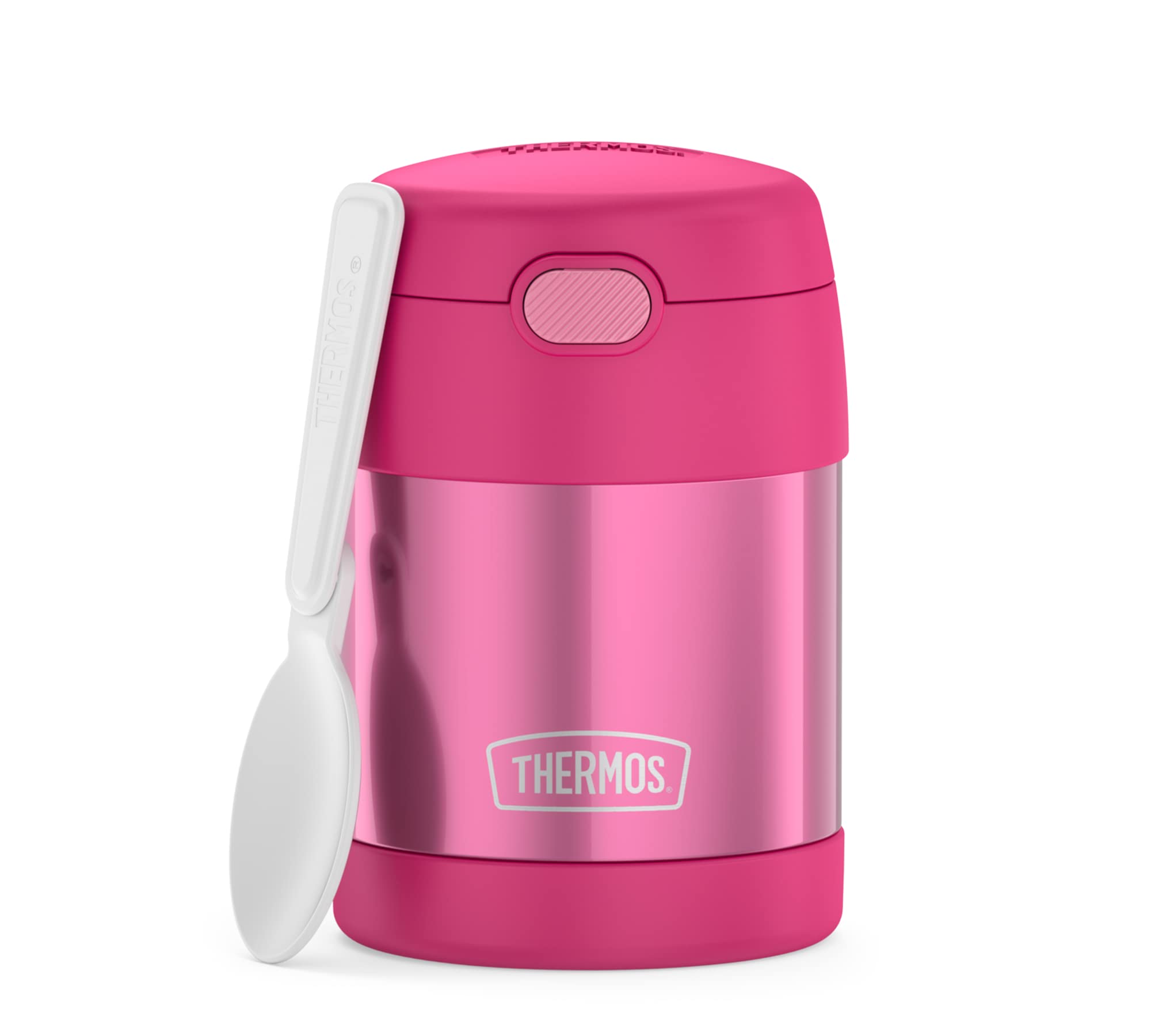 THERMOS kids FUNTAINER FOOD JAR 0,30l, pink, Thermobehälter für Essen mit Löffel für Kinder, 5 h heiß / 7 h kalt, absolut dicht für Suppe, Müsli, Pause