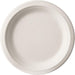 PAPSTAR 81327 50 Plates, Sugar Cane Pure Undivided, Diameter 23 cm, 2 cm, White Single