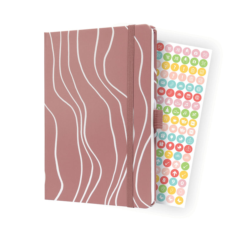 SIGEL J4351 Jolie Weekly planner 2024, Rosy Meringue, 13,5 x 20,3 cm, hardcover, 174 pages, rose Rosy Meringue ca. A5