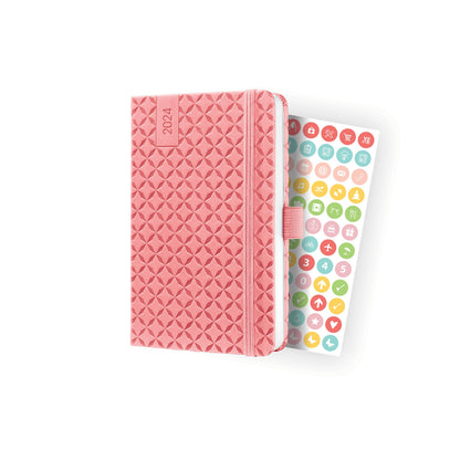 SIGEL J4110 Jolie Weekly planner 2024, hardcover, 9,5 x 15 cm, 174 pages, rose rose ca. A6