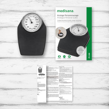 Medisana PS 100 Carré Noir Pèse-personne mécanique