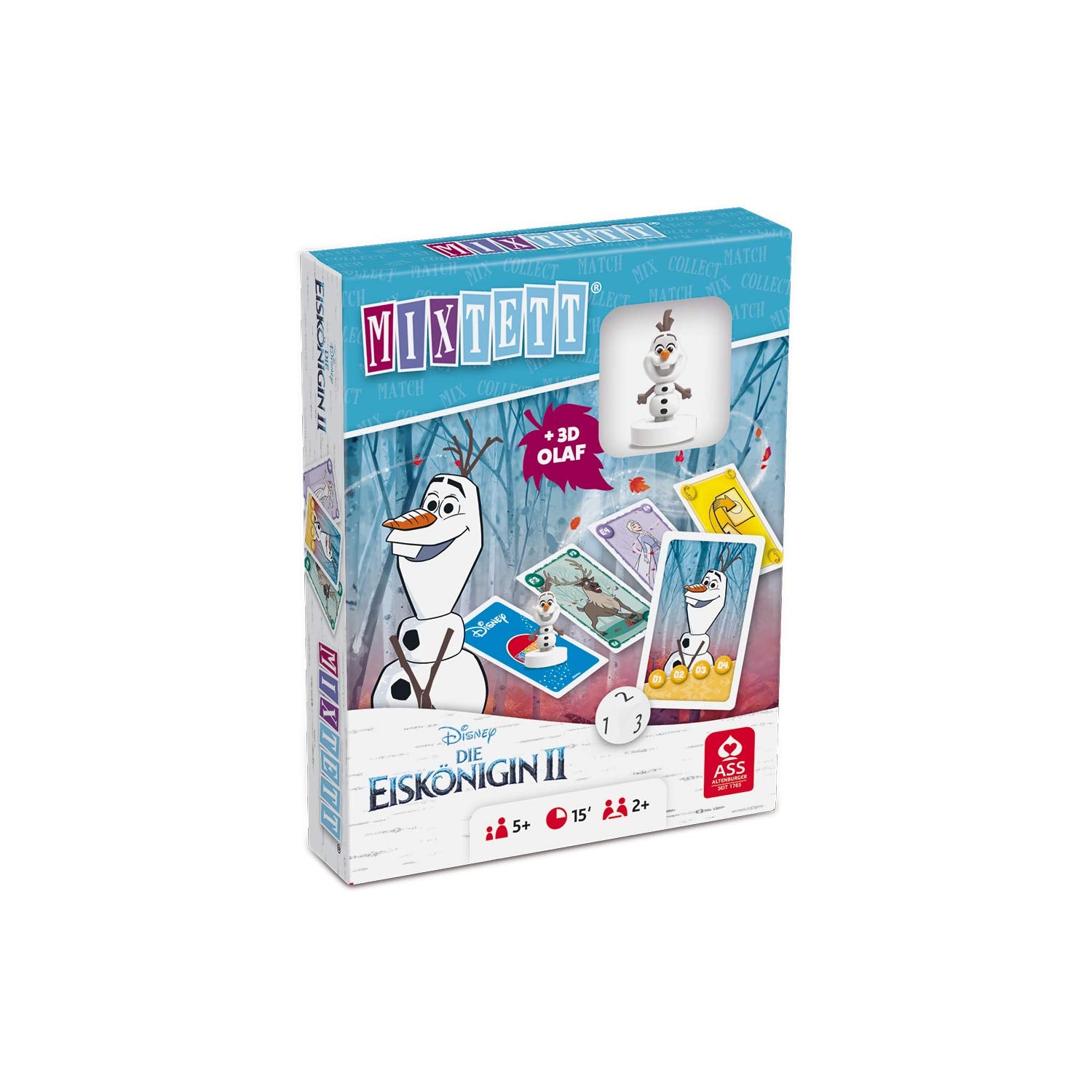 ASS Altenburger 22522243 Disney Die Eiskönigin 2 Kartenspiel mit Spielfigur, Mixtett-Olaf Mixtett - Olaf