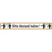 SafetyMarking® Hinweisaufkleber Bitte Abstand hal