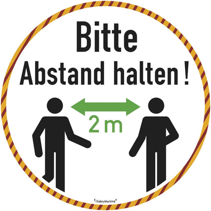 SafetyMarking® Hinweisaufkleber Bitte Abstand hal