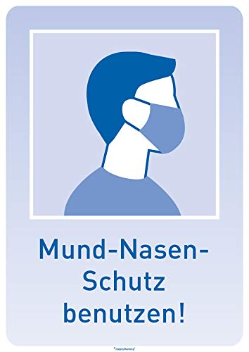 SafetyMarking® Hinweisaufkleber Mund-Nasen-Schutz