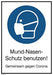 SafetyMarking® Gebotsaufkleber Mund-Nasen-Schutz