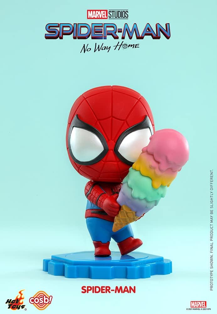 ホットトイズ(Hot Toys) Cosbi Marvel Collection CBX032 Spider-Man: No Way Home Spider-Man (Ice Cream) #003 Non-Scale Figure, Red, Height 3.1 inches (8 cm) Spiderman (Ice Cream)