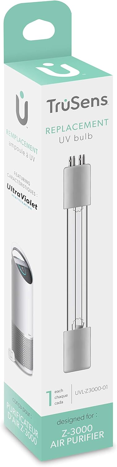 Leitz TruSens Ersatz UV-C Lampe für den Leitz TruSens Z-3000/Z-3500H Luftreiniger, Ersatzlampe mit keimtötenden UV-C-Licht, Bekämpft das Wachstum von Viren und Keimen, 2415150 Z-3500H und Z-3000 bis 70 m²