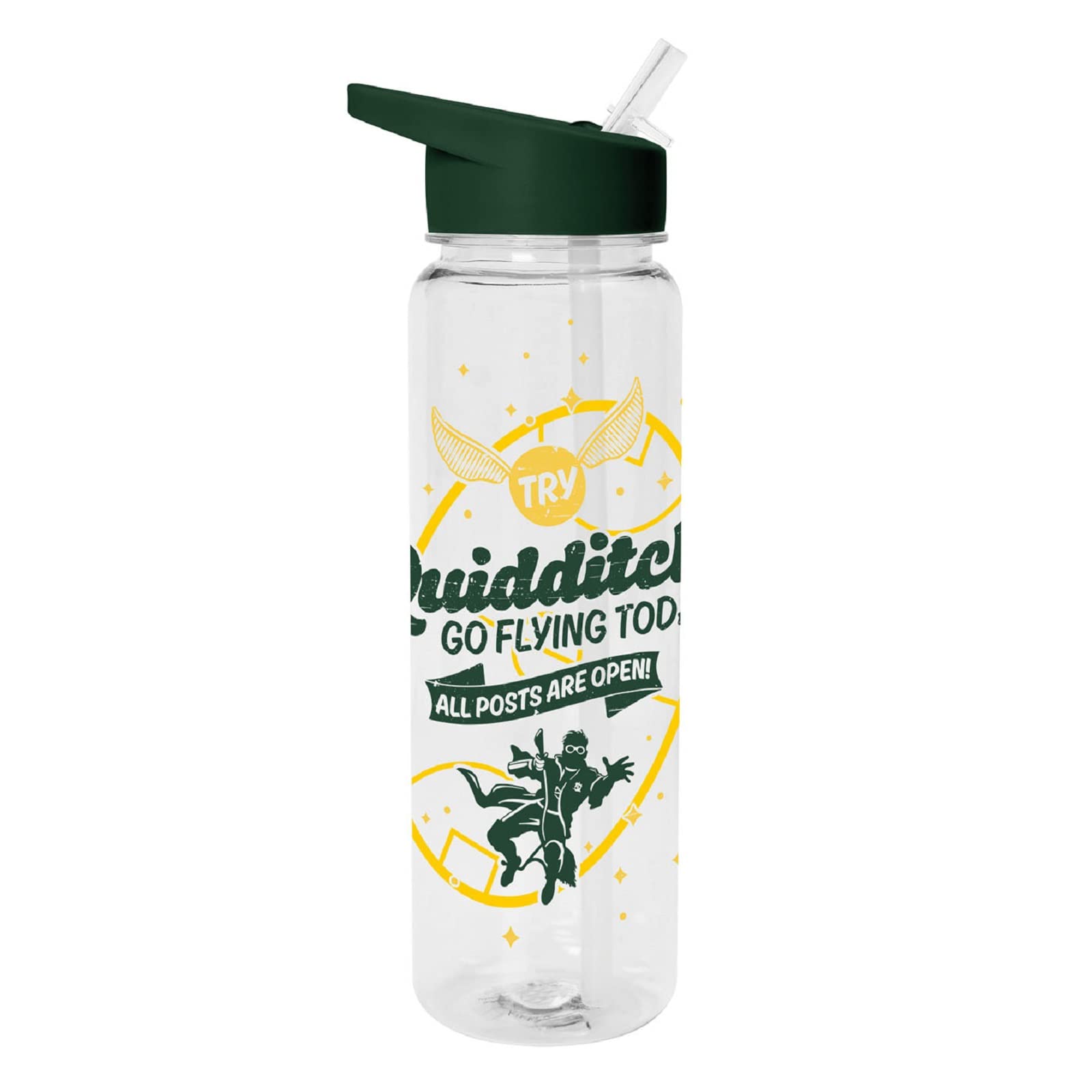 Pyramid International HARRY POTTER Water Bottle (Clubhouse Quidditch Design) 540ml Plastic Water Bottle, Harry Potter Gifts for Women, Men and Kids - Official Merchandise, Golden