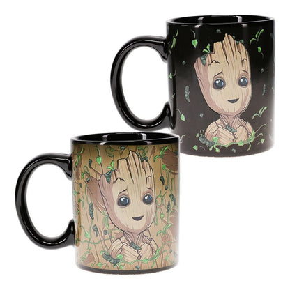 Paladone Groot Wärmewechselbecher - 300 ml (10,1 fl oz) Keramikbecher für Kaffee oder Tee - Guardians of the Galaxy Merchandise