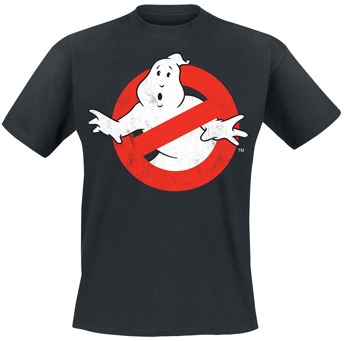 Ghostbusters Officially Licensed Merchandise Distressed Logo (Black) Small Black
