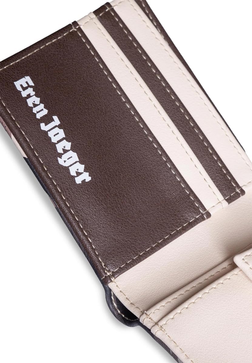 Attack on Titan Eren Jaeger Unisex Wallet Multicoloured Anime, Fan Merch, TV Series, multi-coloured, Standard Standard Multi-coloured