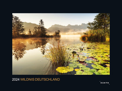 KUNTH Monats-Wandkalender Wildnis Deutschland 2024