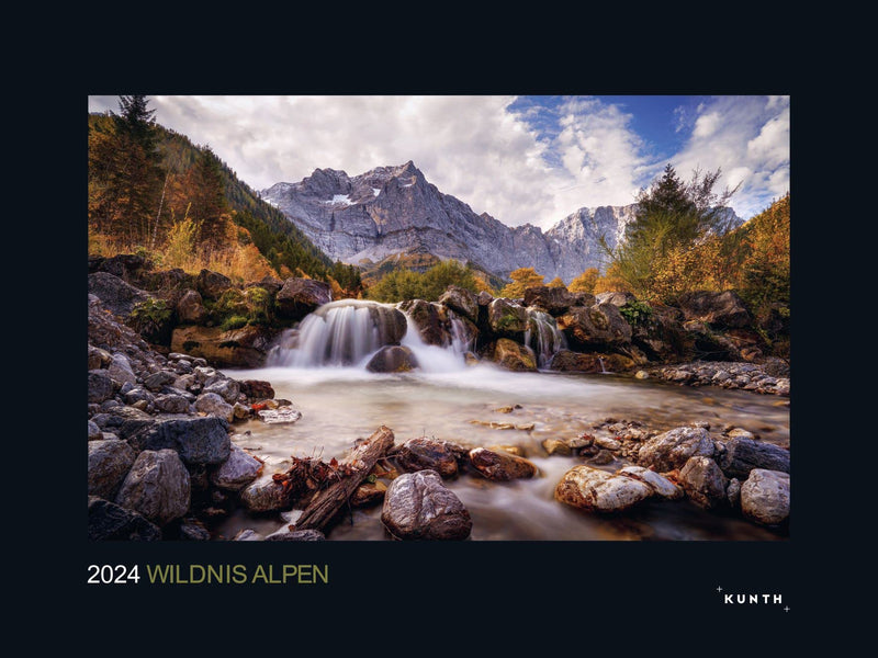 KUNTH Monats-Wandkalender Wildnis Alpen 2024