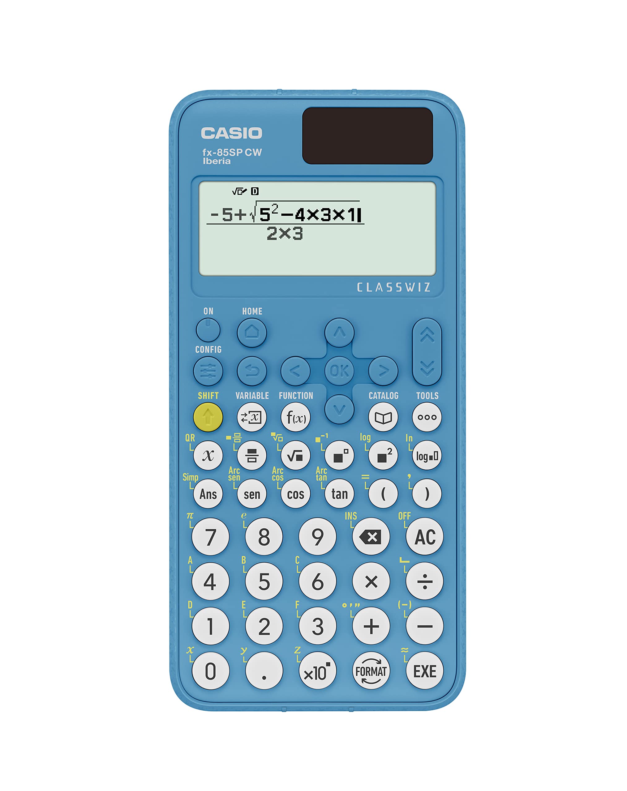 Casio FX-85SP CW - Calculadora Científica Azul, Recomendada para el Curriculum Español y Portugués + FX-Case-CB-BK2, Funda Protectora Negro