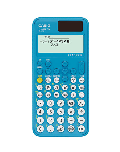 Casio FX-85SP CW - Calculadora Científica Azul, Recomendada para el Curriculum Español y Portugués + FX-Case-CB-BK2, Funda Protectora Negro