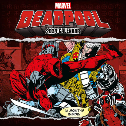 Marvel Deadpool Calendar 2024 - Month to a View Planner 30cm x 30cm, Marvel Gifts for Men and Women, Marvel Gifts for Boys and Girls, Kids Calendar - Official Merchandise - Official Merchandise