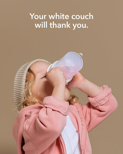 Twistshake Cup Leak-Proof Sippy Cup 230 ml, Toddler Trainer Cup with 360 Degree Drinking Rim, Ergonomic Learning Cup, from 6 Months, BPA Free, White