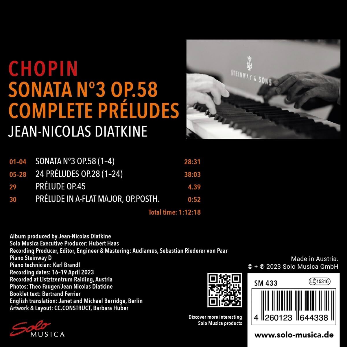 Chopin: Sonata No. 3, Op. 58/Complete Préludes