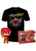 Funko POP! & Tee: DC - the Flash - Medium - DC Comics - T-Shirt - Clothes With Collectable Vinyl Figure - Gift Idea - Toys and Short Sleeve Top for Adults Unisex Men and Women - Official Merchandise
