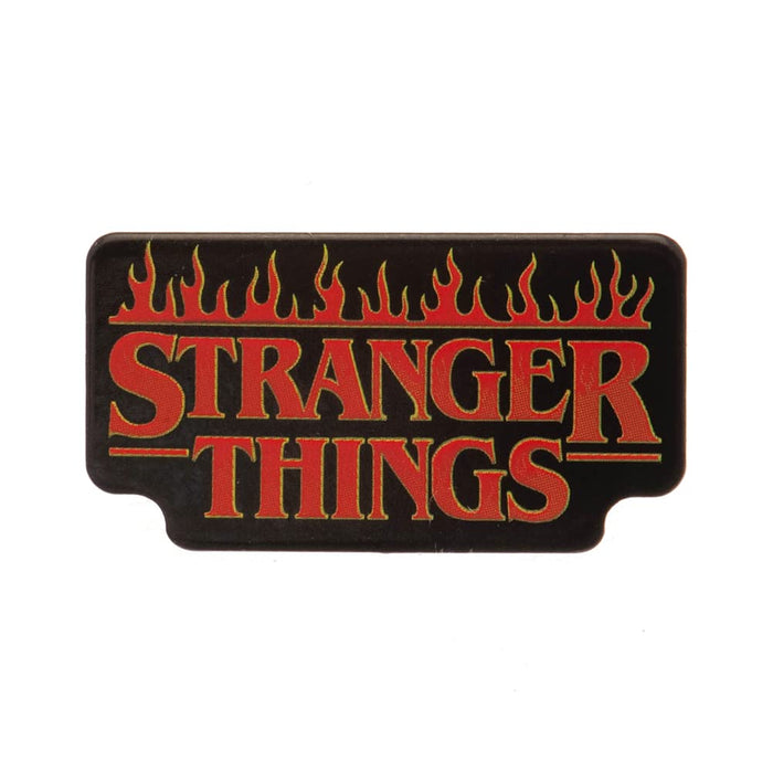 Stranger Things Enamel Pin Badge (Fire Logo Design) 10.7cm x 6.7cm X 1cm Novelty Enamel Badge, Great Stranger Things Gifts - Official Stranger Things Merchandise