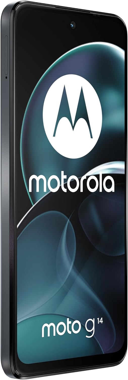 Motorola Smartphones Moto g14 (6.5" Full HD+ display, 50MP camera system, Dolby Atmos® audio, Android 13, 4/128, 5000 mAh battery, Octa-core processor, dual SIM), steel grey