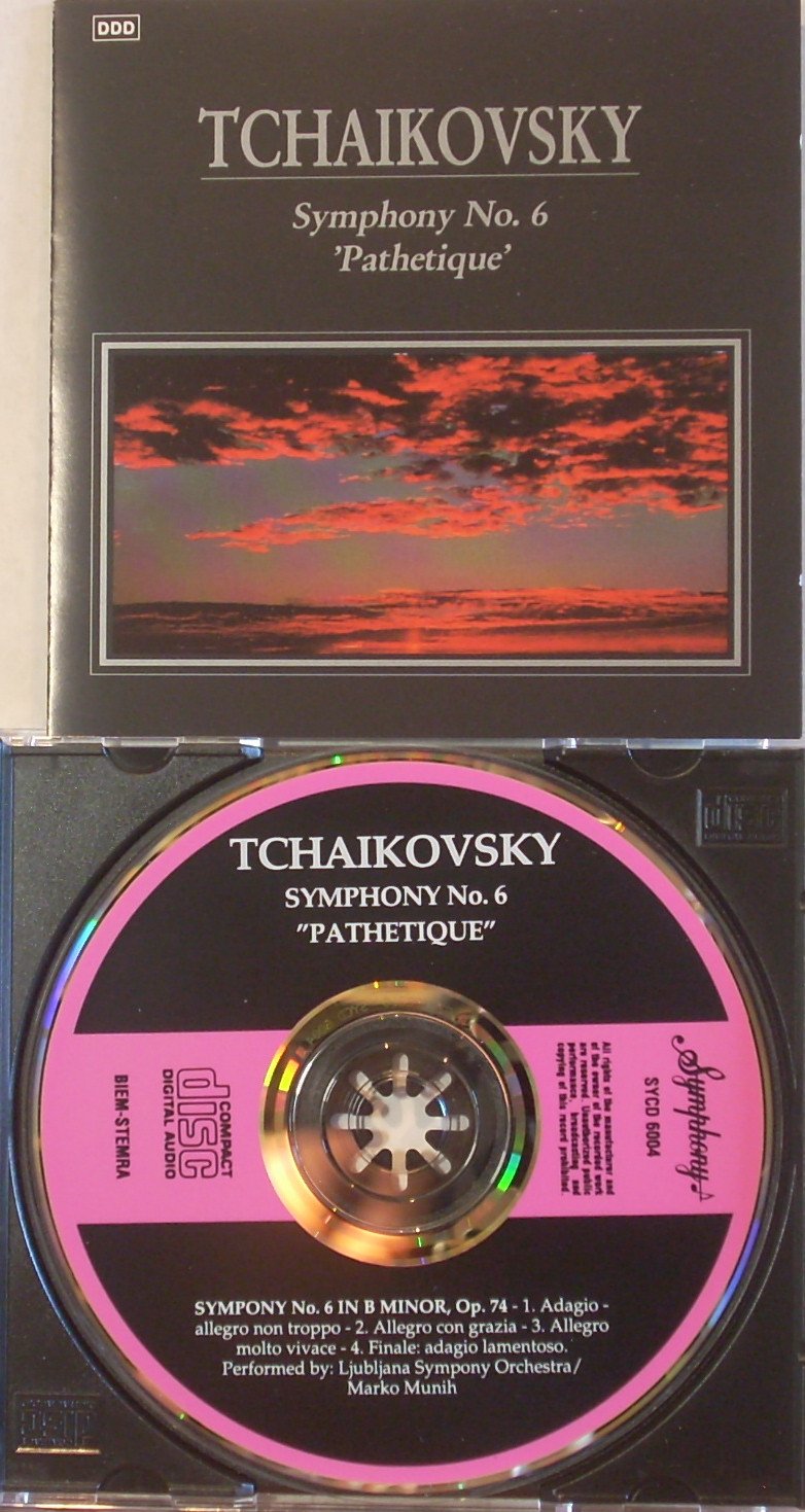 TCHAIKOVSKY. SYMPHONY No.6 'PATHETIQUE'. 1991 GOLD PRESSING IMPORT CD. SYCD 6004