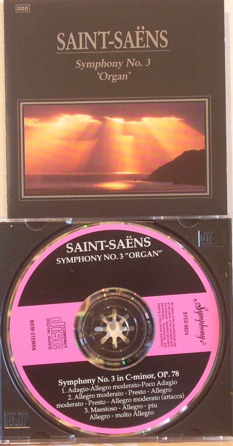 SAINT-SAENS. SYMPHONY No.3 'ORGANS'. BYSTRIK REZUCHA. 1991 . SY 6024
