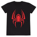 Heroes Inc. Officially Licenced Spider-Man Miles Morales - Hanging Spider Unisex Black T-Shirt