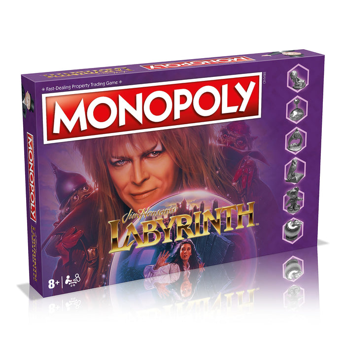 Winning Moves Labyrinth Monopoly Board Game, Goblin King explore Jim Henson's Labyrinth staring David Bowie, Advance to Goblin City and The Staircase Room, great gift for ages 8 plus