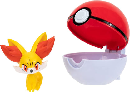 Pokémon PKW3132 Clip ‘N’ Go Fennekin Includes 2-Inch Battle Figure and Poke Ball Accessory, Black Fennekin and Poke Ball