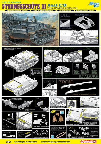STURMGESCHÜTZ 7.5cm KANONE AUSF.C/D Model Kit (1/35 Scale)