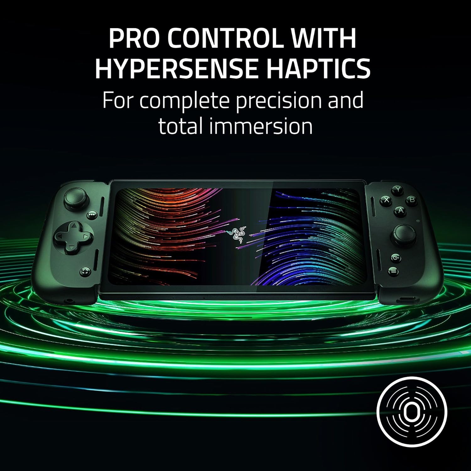 Razer Kishi V2 Pro - Mobile Gaming Controller for Android (HyperSense Haptics, Extendable Bridge, Passthrough Charging, 3.5mm Audio, USB-C, Virtual Controller Mode) Black