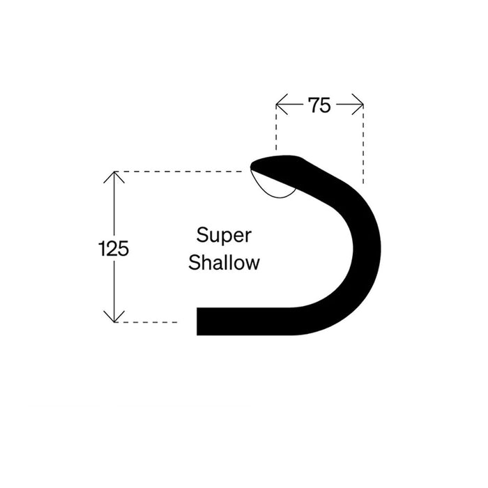 Deda Elementi Vinci DCR Shallow Handlebars, Polish On Black, 42cm