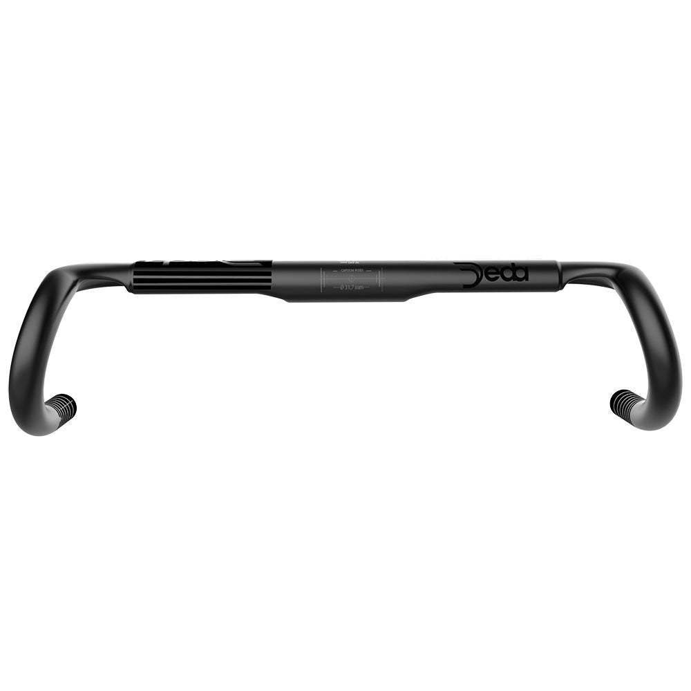 Deda SZGRHBPOB44 Cintre SUPERZERO Gravel, Ø31.7, RHM, 44CM, Flare 16°, Finition POB, Carbone UD Unisex-Adult, Black (Black), Única