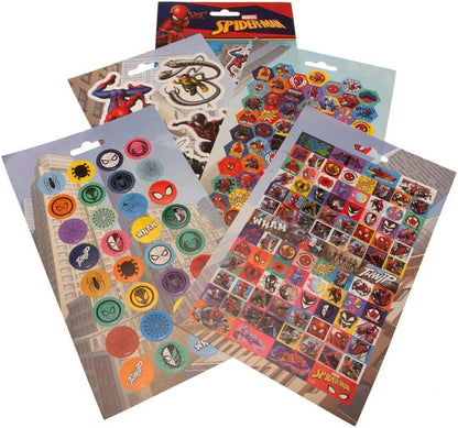 Spider-Man Sticker Sheet Set (Pack of 200) (One Size) (Multicoloured