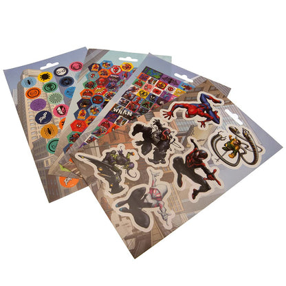 Spider-Man Sticker Sheet Set (Pack of 200) (One Size) (Multicoloured