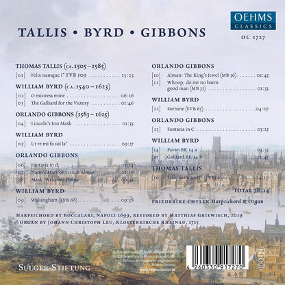 Friederike Chylek: Tallis/Byrd/Gibbons
