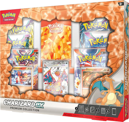Pokémon TCG: Charizard ex Premium Collection (1 etched foil promo card, 2 foil cards and 6 Pokémon TCG booster packs)